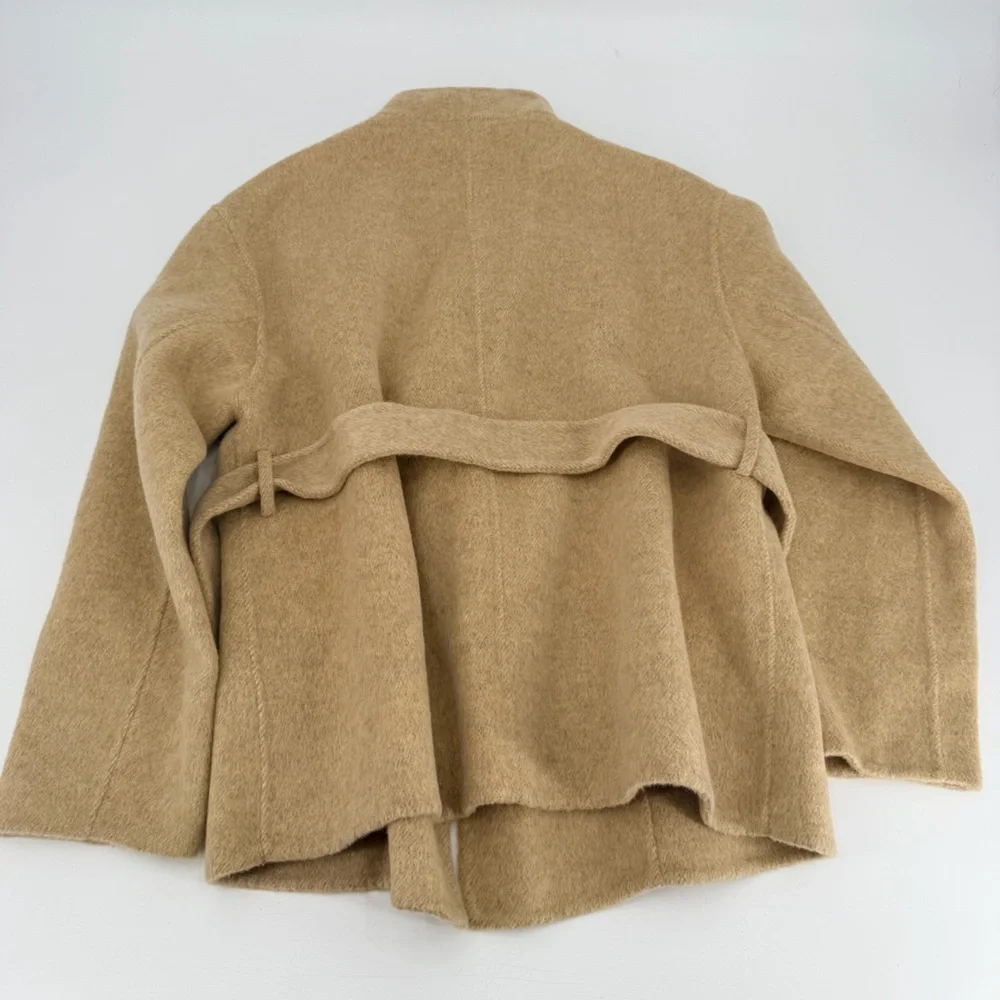 Sierra Darien Cirelle Wool Belted Mini Wrap Coat Small NEW